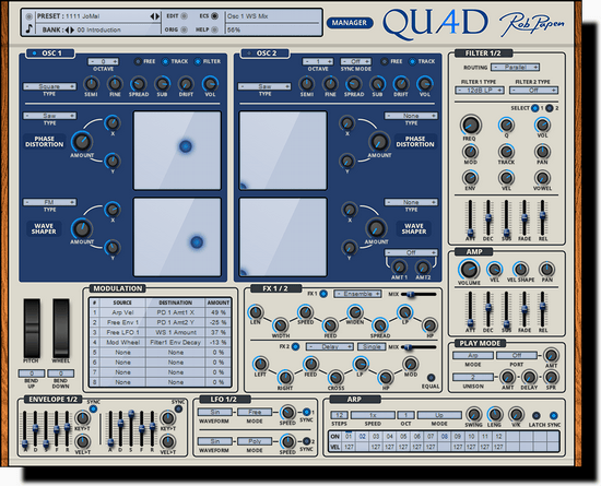Rob Papen – Quad 1.0.0 VSTi, AAX x86 x64