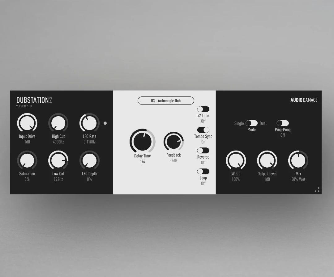 Audio Damage – AD036 Dubstation 2 V2.1.1 VST, VST3, AAX, AU WIN.OSX.LINUX x64