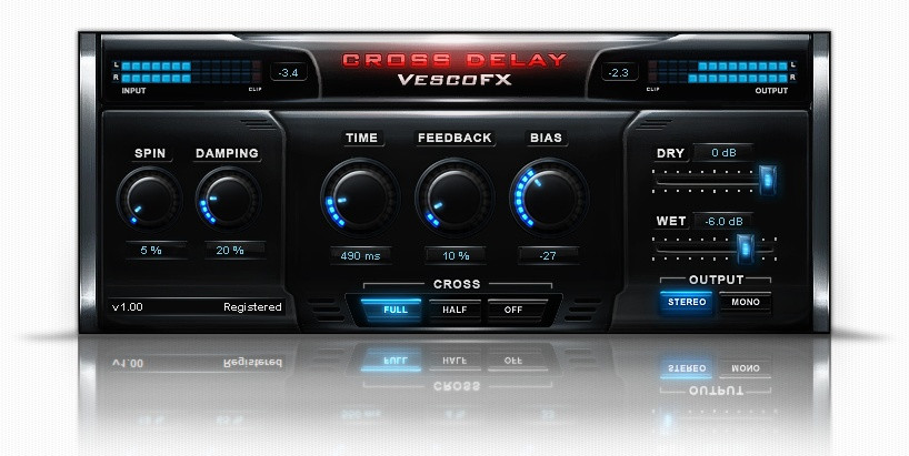 VescoFX – Cross Delay Advanced Stereo Delay Plugin 1.0.0 VST x86