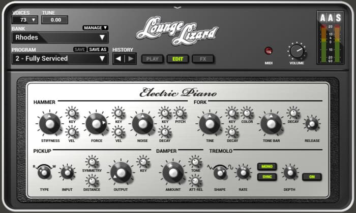 Applied Acoustics Systems – Lounge Lizard EP-4 v4.3.2 STANDALONE, VSTi, VSTi3, AAX, AUi WIN.OSX x86 x64