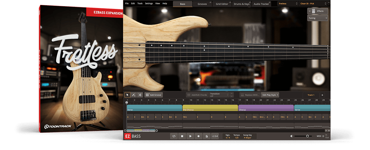 Toontrack – Fretless EBX v1.0.0 (SOUNDBANK)