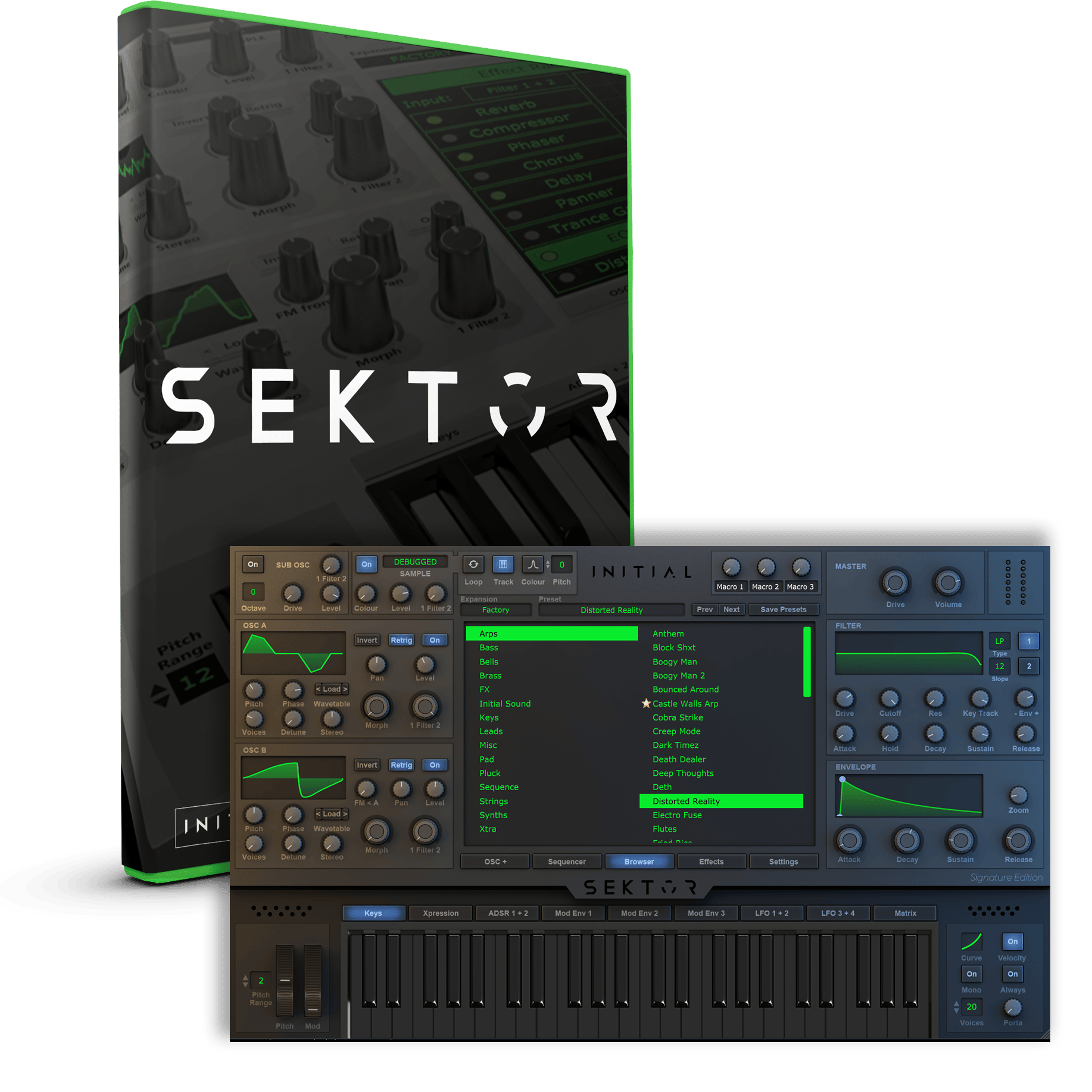 Initial Audio – Sektor 1.4.0 STANDALONE, VSTi x64 + Deep Bass Riddims, Love Trap EXPANSION WIN.OSX