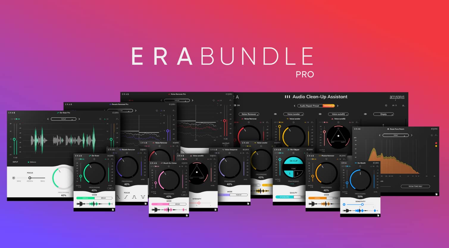 Accusonus – ERA 6 Bundle Pro 6.0.00 + Voice Changer 1.2 VST, VST3, AAX x64