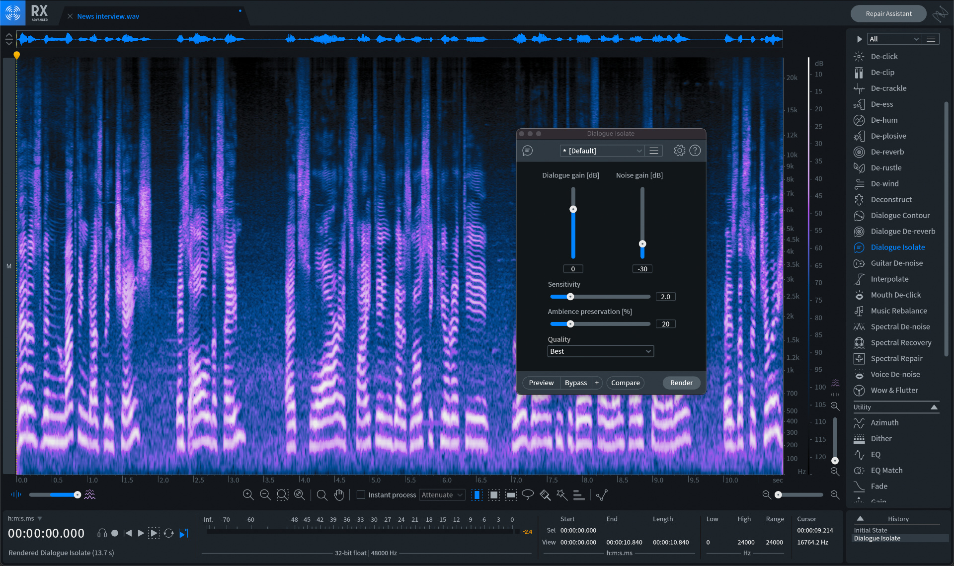 iZotope – RX 10 Audio Editor Advanced v10.1.0 STANDALONE, VST3, AAX x64