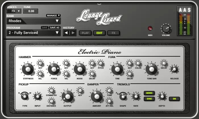 Applied Acoustics Systems – Lounge Lizard EP-4 v4.4.3 WIN/MAC SAL, VSTi, VST3i, AAX, AU x64
