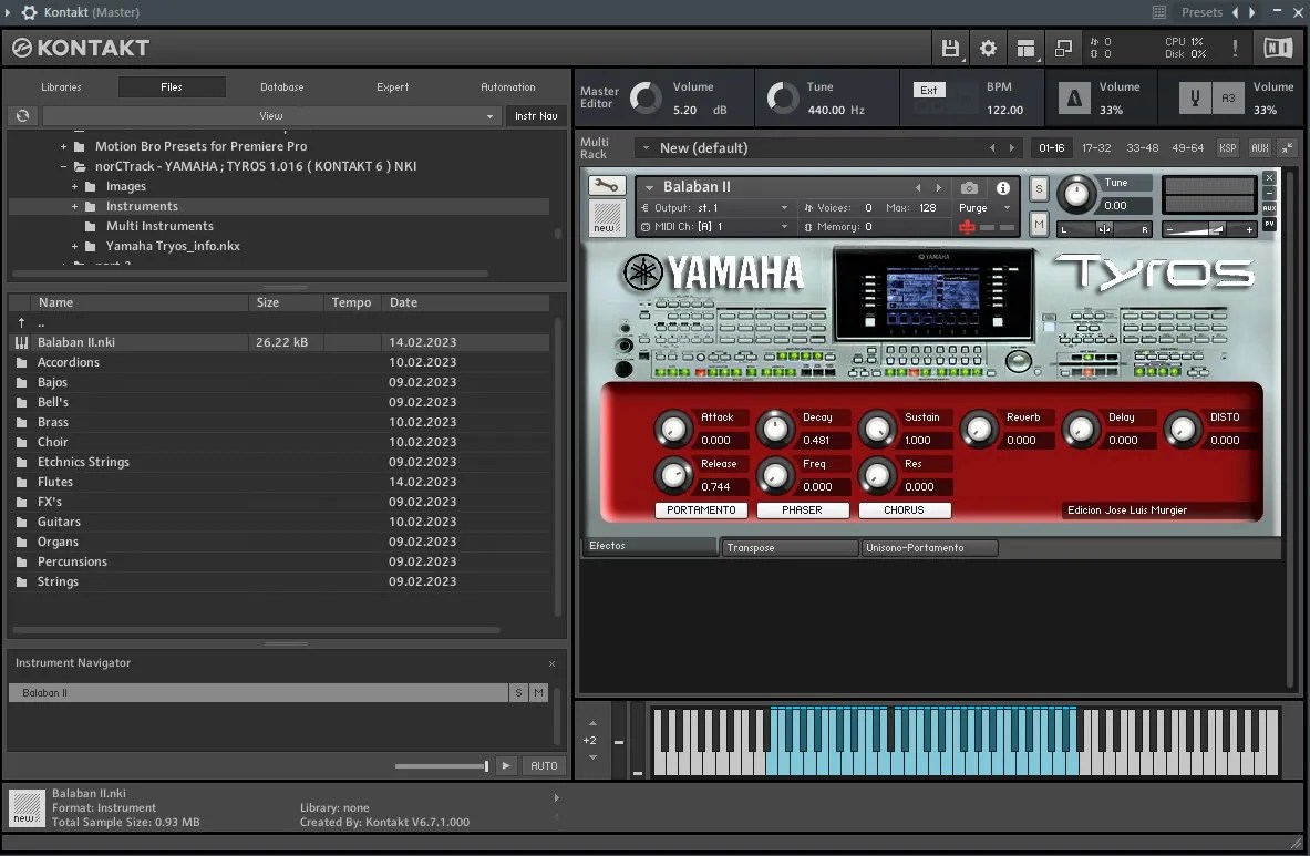 norCTrack – Yamaha Series TYROS 1 (KONTAKT)