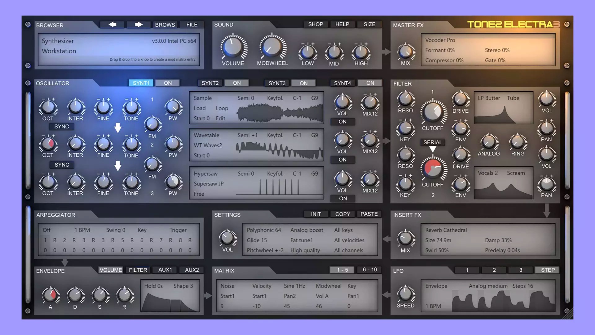 Tone2 – Electra 3 v3.2.1 STANDALONE, VSTi, VST3i x64