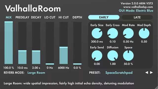 Valhalla DSP – Valhalla Room v2.0.0.5 VST, VST3, AAX x64