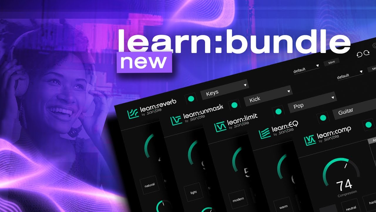 Sonible – Learn Bundle (EQ, Compressor, Limiter,Reverb,Unmasking ) v2.0.0 VST, VST3, AAX x64