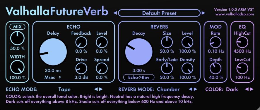Valhalla DSP – Valhalla FutureVerb v1.0.0.8 VST, VST3, AAX x64