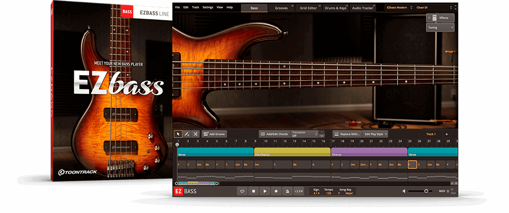 Toontrack – EZbass 1.3.3 STANDALONE, VSTi, VSTi3, AAX, AU x64 WIN MAC