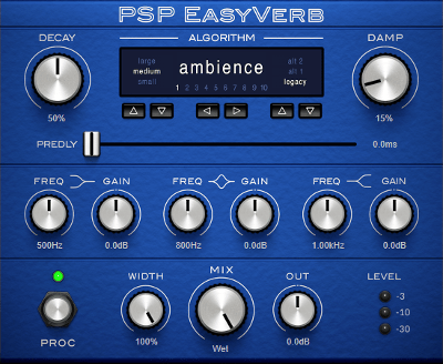PSPaudioware – PSP EasyVerb 2.0.1 VST, VST3, AAX x64