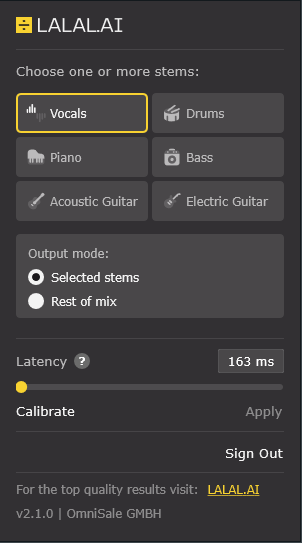 LALAL.AI – Stem Separator 2.1.0 VST3 x64