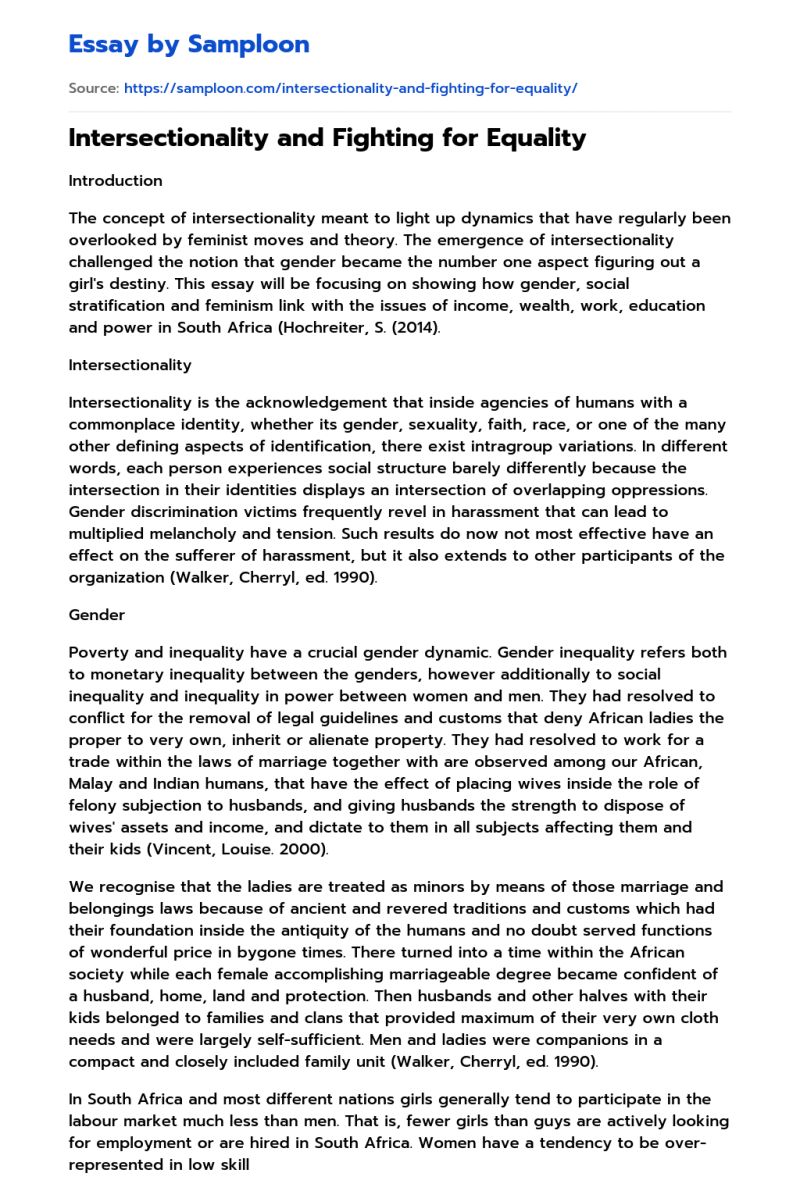 What Is Intersectionality Free Essay Sample On Samploon Com - Ultra HD Ocean Patterns for Desktop