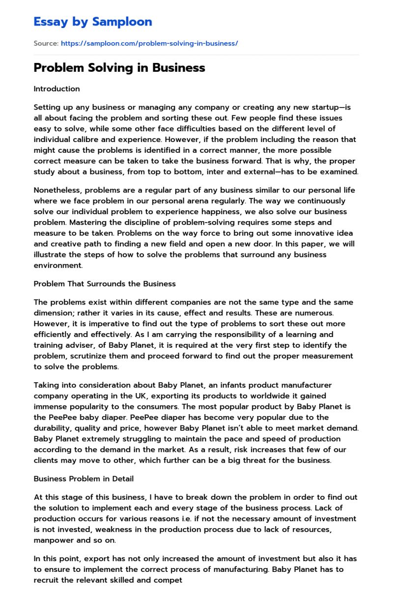 Problem Solving In Everyday Life Free Essay Sample On Samploon Com - High Quality 8K Colorful Photos | Free Download