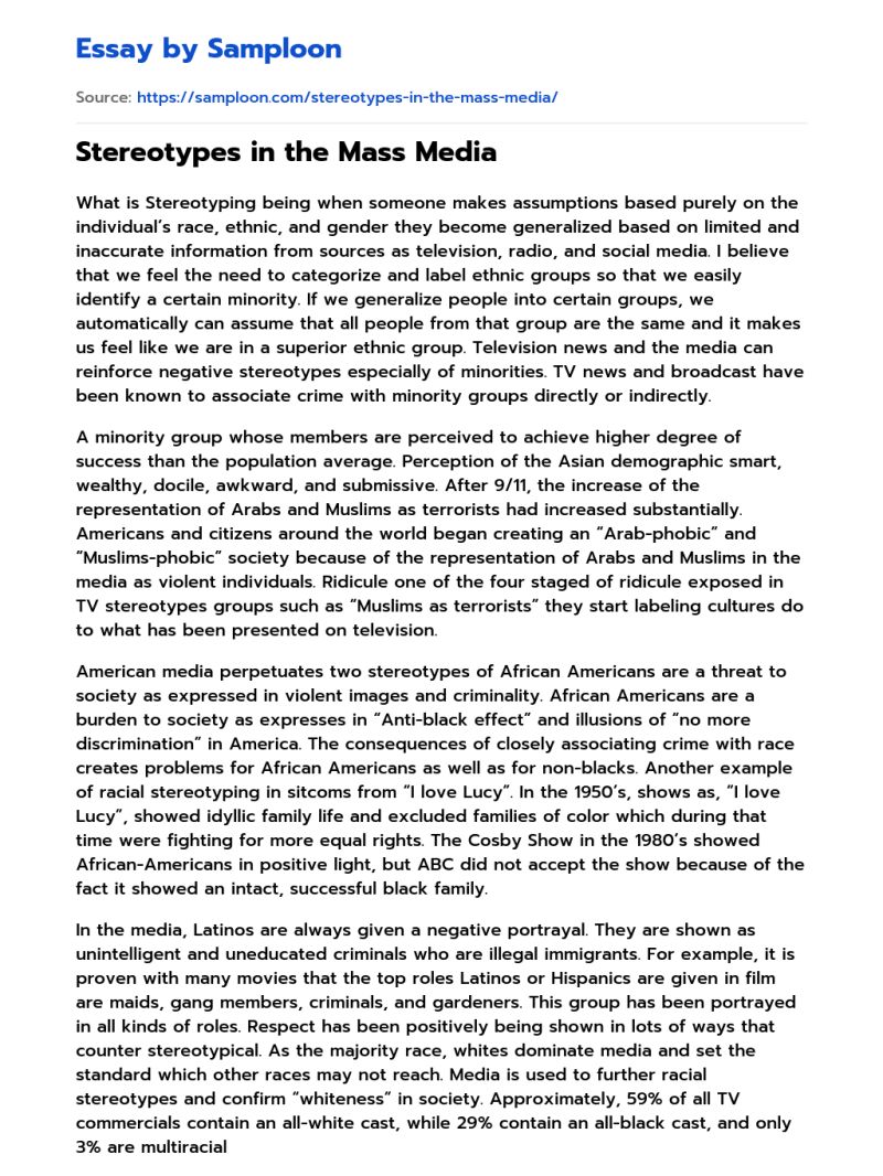 Examples Stereotypes Mass Media - Beautiful Light Background - Retina