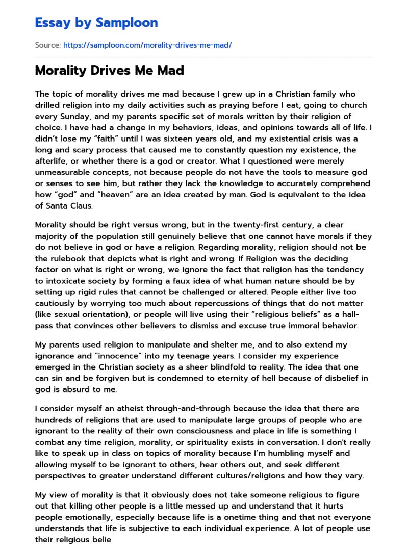 Essay On Morality - Ultra HD High Resolution Colorful Images | Free Download