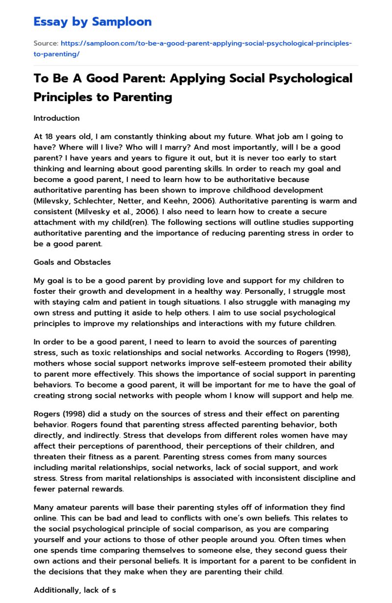 Effective Parenting Free Essay Example - Incredible Space Art - Retina