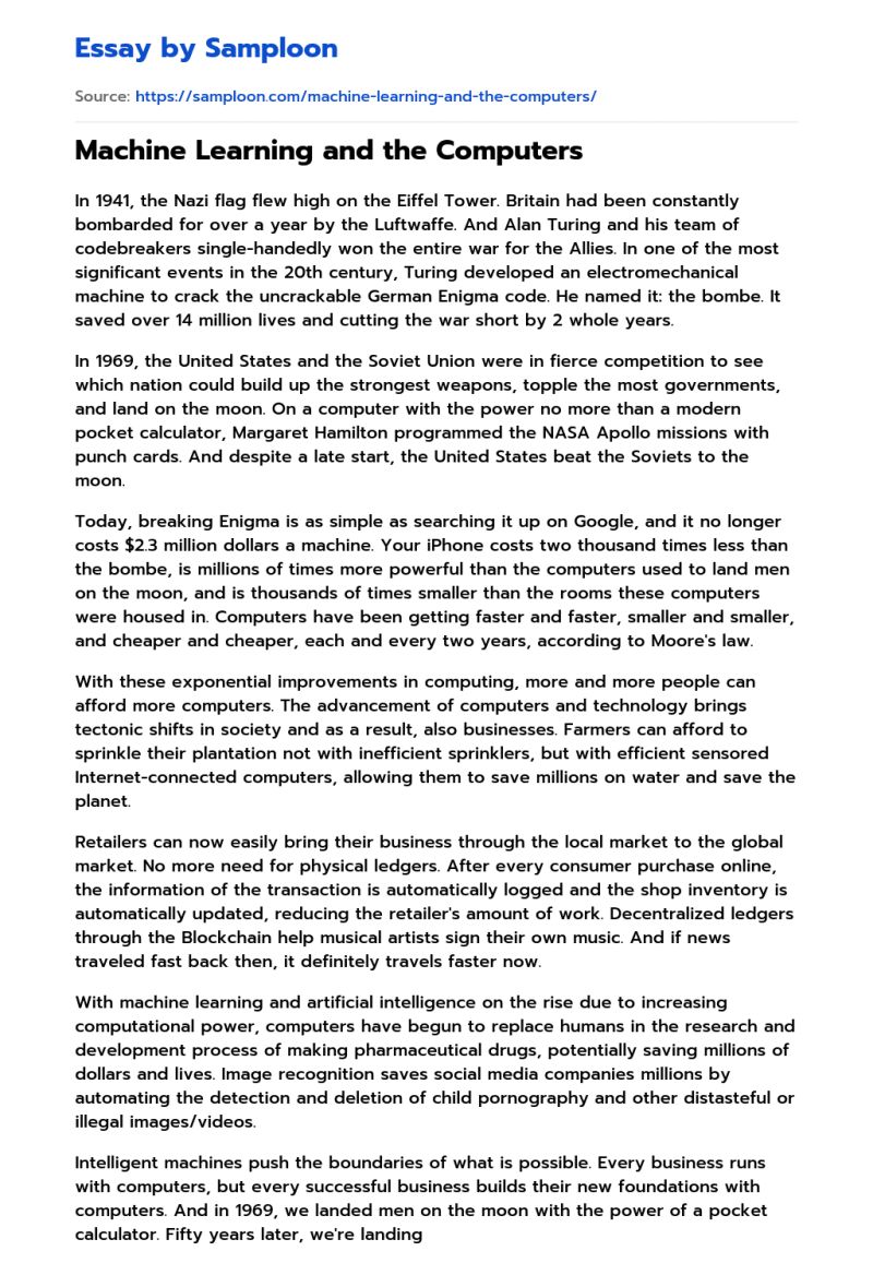 Answer Evaluation Using Machine Learning Essay Example 1470 Words - Retina Gradient Pictures for Desktop