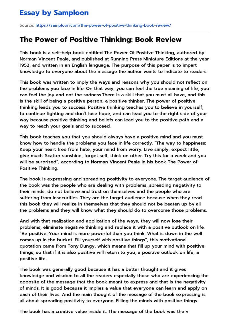 The Power Of Positive Thinking Book Review - Download Premium Sunset Texture | Mobile