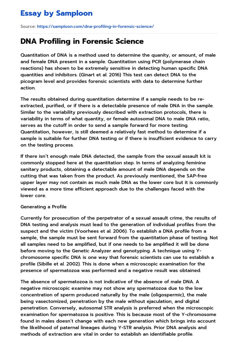 %e2%89%ab Dna Profiling In Forensic Science Free Essay Sample On Samploon Com - Amazing Sunset Art - 4K