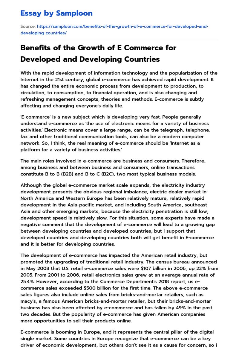 E Commerce In Developing Countries Essay Example Phdessay Com - Nature Picture Collection - HD Quality