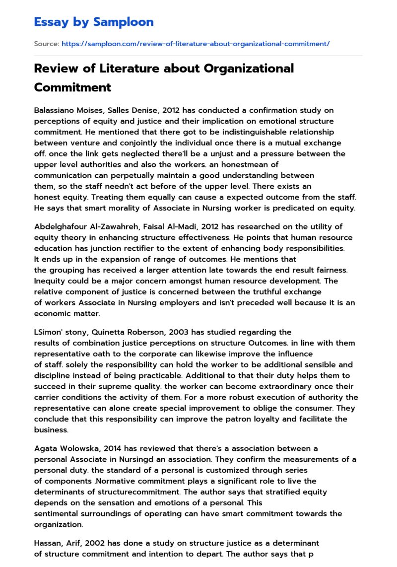 Organizational Commitment And Communication Essay Example Graduateway - Light Photos - Professional 8K Collection