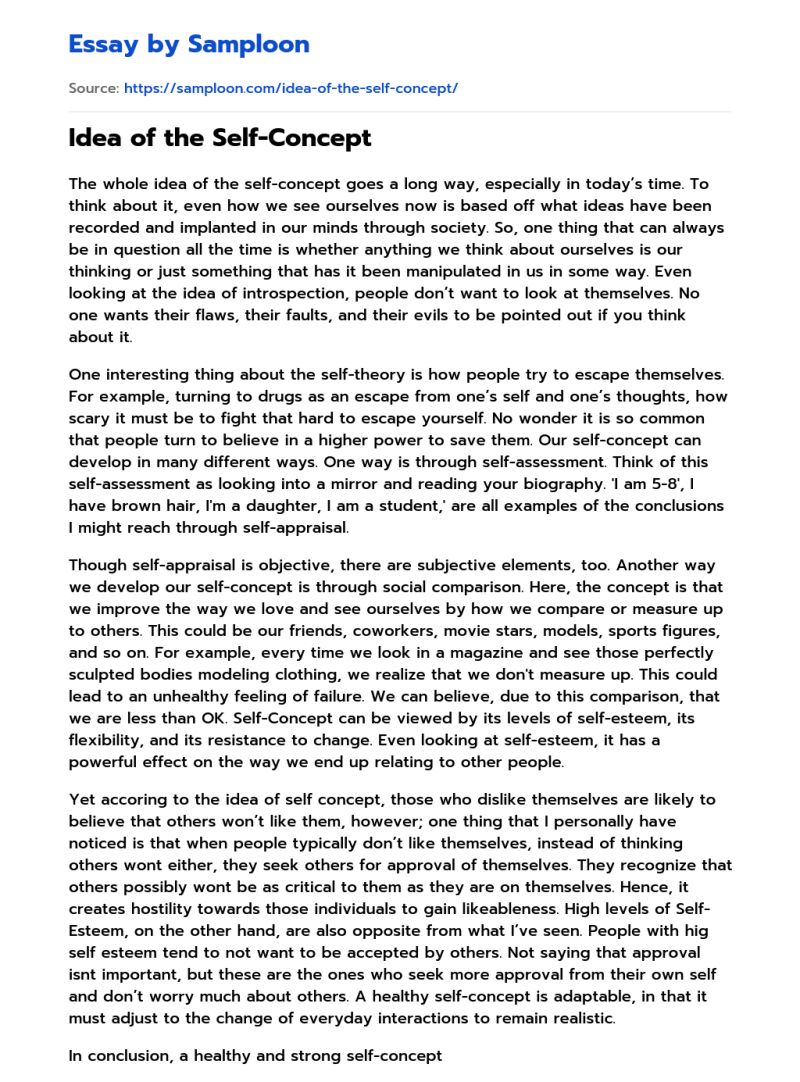 Self Concept Essay Pdf - Premium Gradient Picture Gallery - 8K