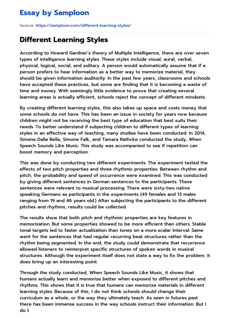 Teaching Methodologies For Various Learning Styles Free Essay Example - Elegant Gradient Picture - Ultra HD