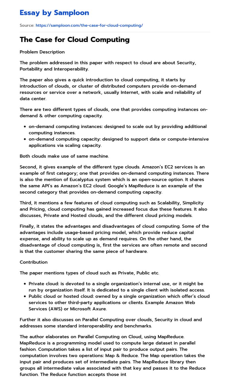 Cloud Computing On Practice Free Essay Sample On Samploon Com - 4K Nature Arts for Desktop