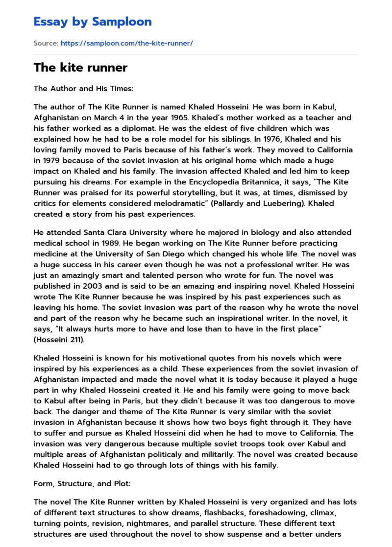 The Kite Runner Introductory Post - Landscape Arts - Incredible 8K Collection