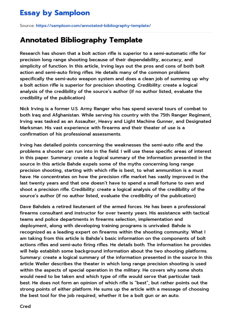 Annotated Bibliography Template - Amazing City Background - HD