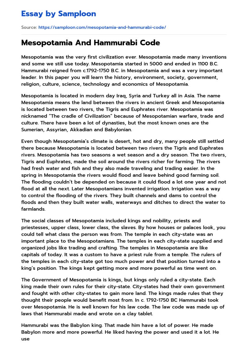 The Code Of Hammurabi Phdessay Com - Classic Full HD Vintage Pictures | Free Download