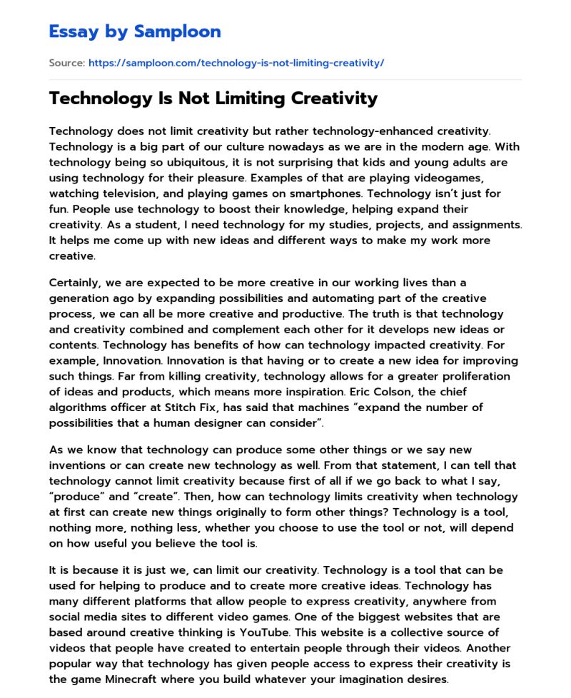 Technology Limiting Creativity Pdf Creativity Attention - Dark Arts - Modern Mobile Collection
