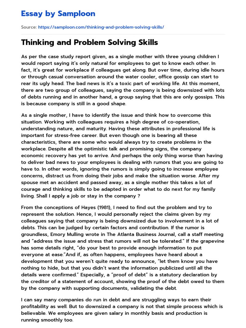 Problem Solving Skills Training 1353 Words Essay Example - Premium Mountain Illustration Gallery - Ultra HD