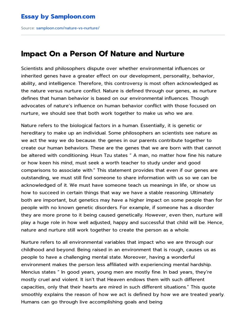 Nature And Nurture The Uniquely Human Combination Essay Sample - Gorgeous Nature Illustration - Full HD