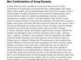 тйл Neo Confucianism Of Song Dynasty Free Essay Sample On Samploon