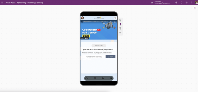 MyLearning Corporate Training App Built with Power Apps – screenshot 3