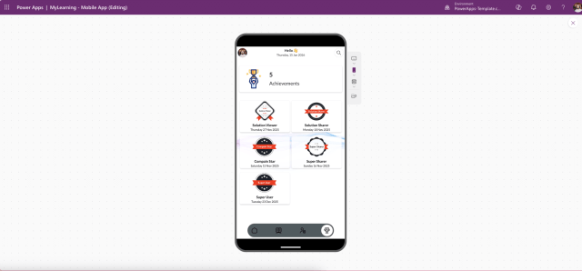 MyLearning Corporate Training App Built with Power Apps