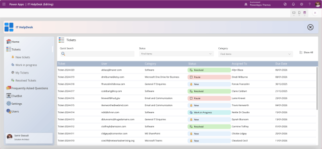 Smart IT Helpdesk Ticketing System Built with Power Apps – screenshot 2