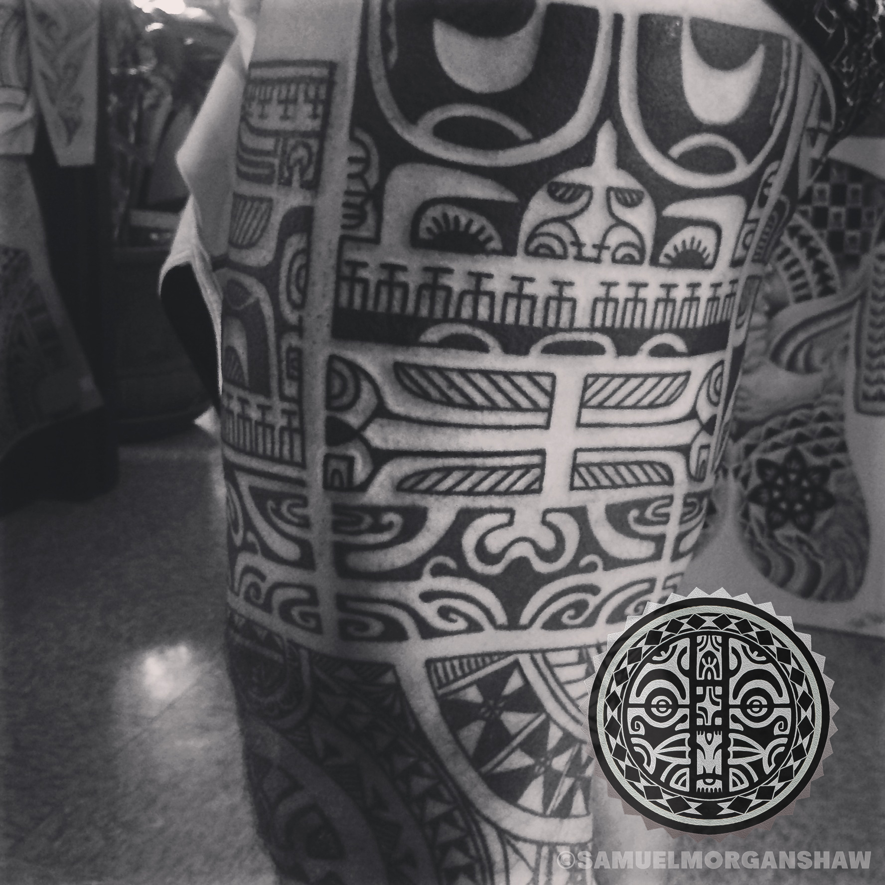 Marquesas style tattoo by Samuel Morgan Shaw