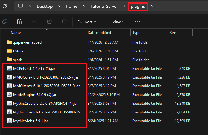 Drag & drop downloaded plugins to your server "plugins" folder