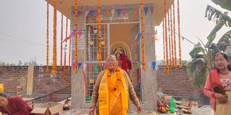 श्रीमानको सम्झनामा सरस्वती मन्दिर निर्माण