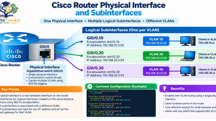 Cisco Router Interfaces and VLAN Subinterfaces