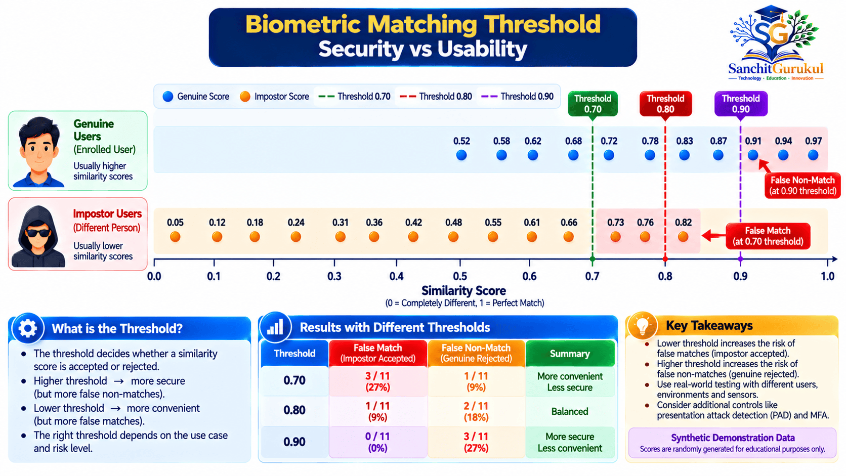Biometric Matching Threshold Infographic