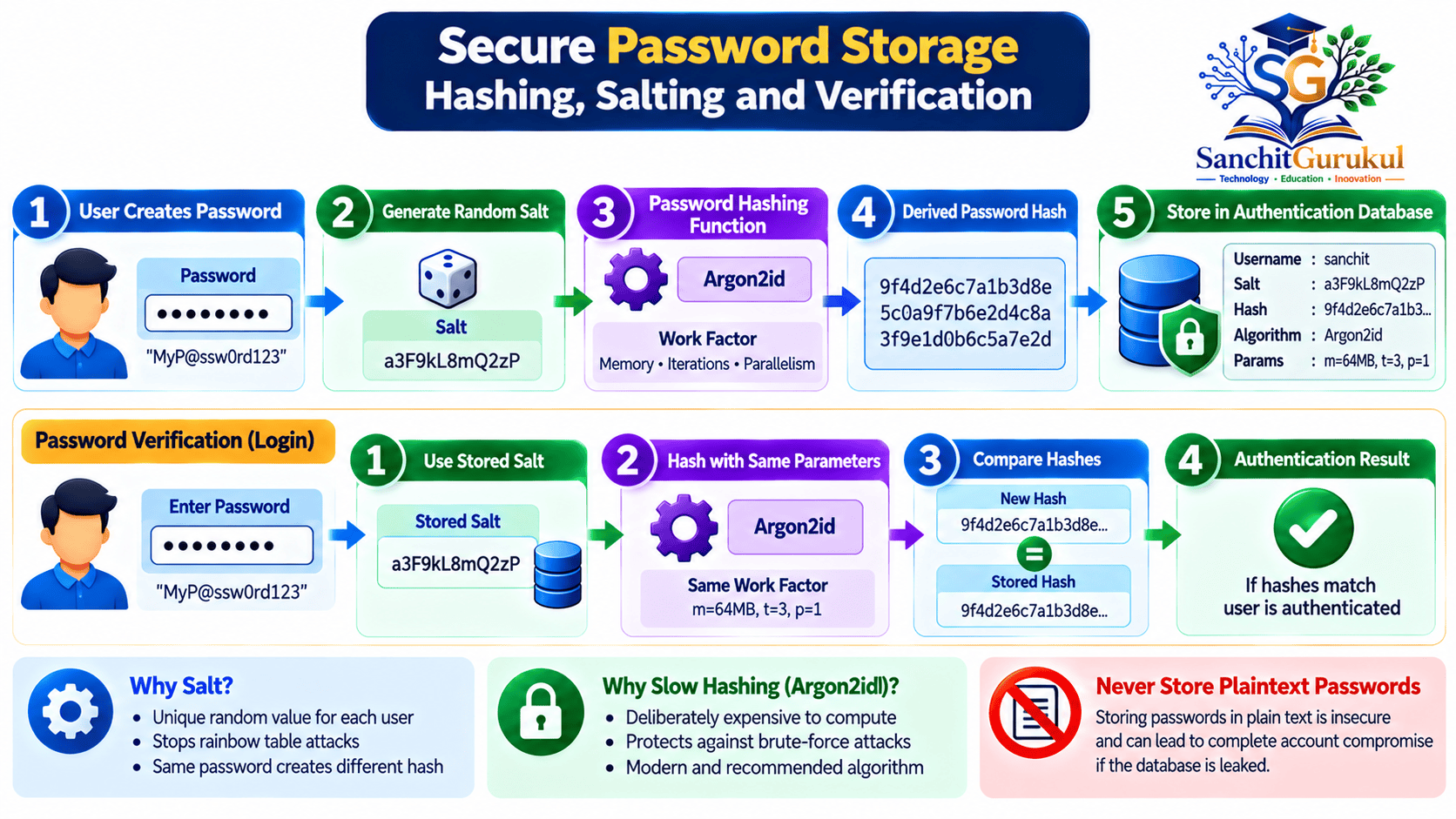 Secure Password Storage Infographic