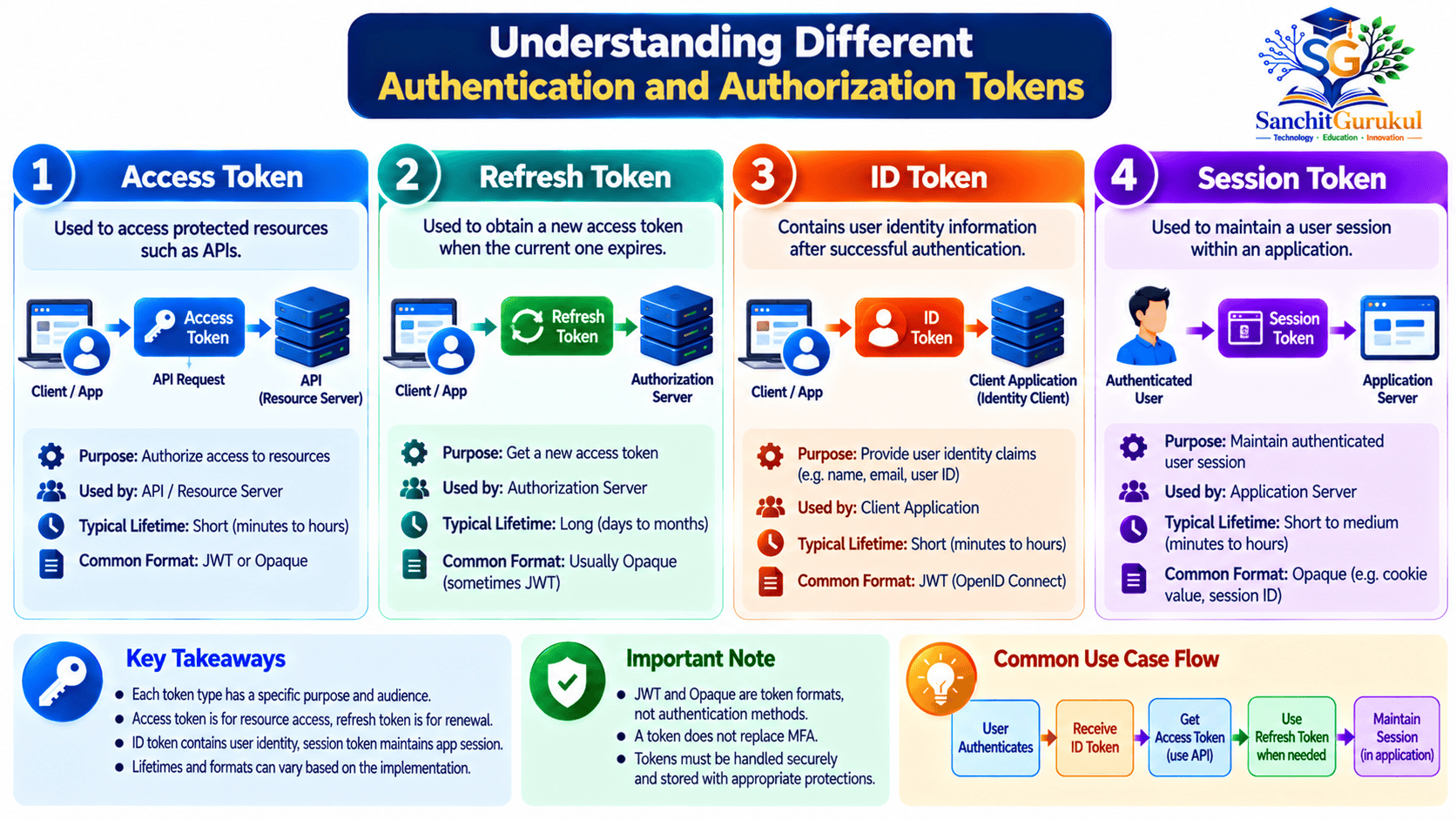 Understanding Authentication Tokens Infographic