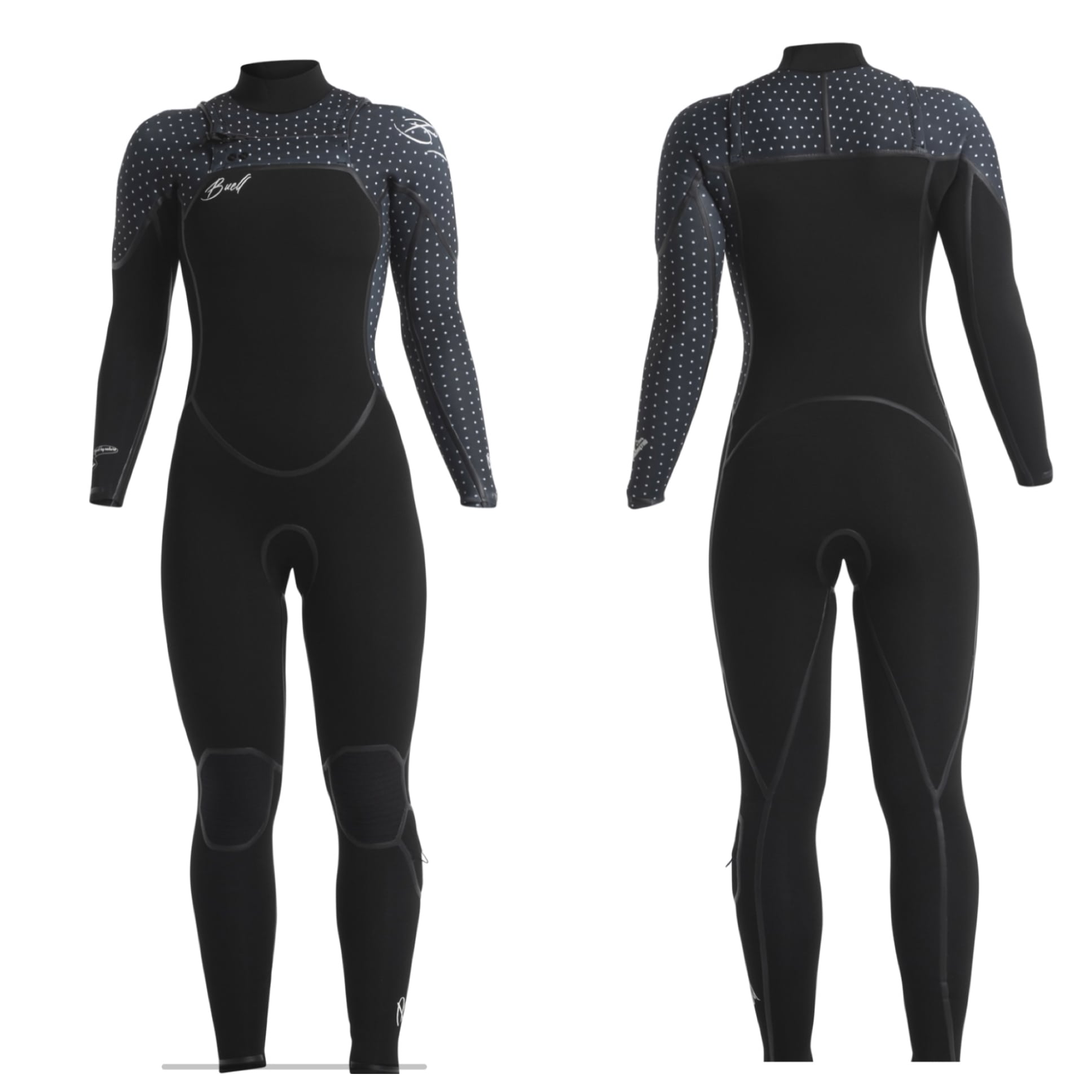 Buell RB1 Accelerator 4/3mm Fullsuit Women's Black/White Dots - size 8