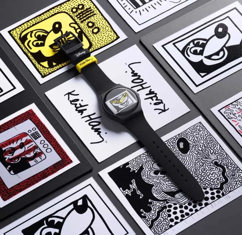 There was a time when Swatch was a juggernaut. Apple Watch has taken over that market. Swatch has teamed up with the estate of Keith Haring and Walt Disney in a timely fashion to give us the Mickey Mouse watch as illustrated by Keith Haring. This is a great buy for Keith Haring fans.