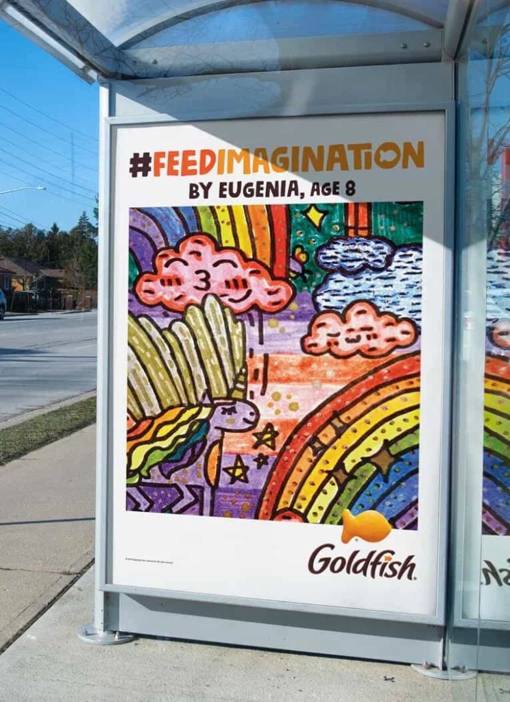 My son loves Goldfish crackers. The folks at Goldfish (Campbell Canada) invited parents across Canada to submit their kids’ artwork and stories so that they would have an opportunity to show their work on a larger stage than their refrigerators. Unfortunately, my son did not win. He is an adult who still loves Goldfish crackers. What an exciting way to encourage creativity and sales.